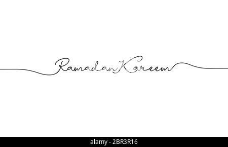 ramadan kareem handwritten design vector Stock Vector