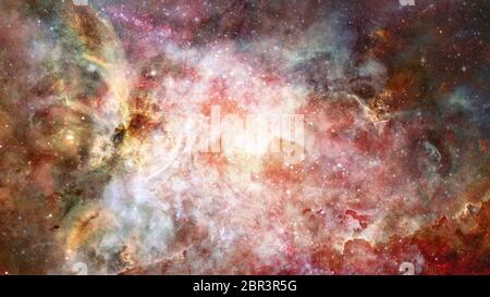 Nebula gas cloud in deep outer space. Elements of this image furnished by NASA. Stock Photo