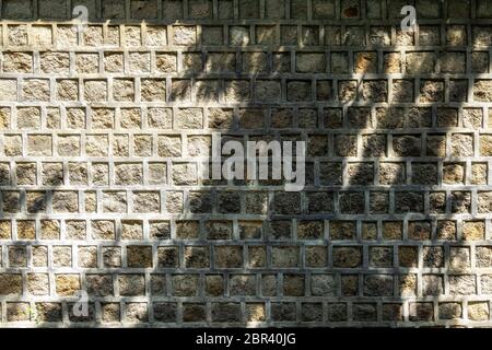 stone wall of deoksugung palace doldam gil road walkway in seoul, south korea Stock Photo