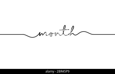 month word handwritten design vector Stock Vector