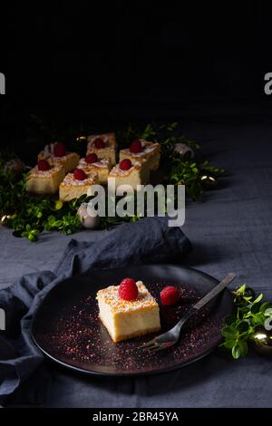 delicious festive cheesecake from the tin Stock Photo