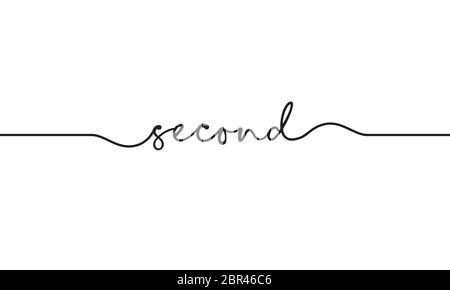 second word handwritten design vector Stock Vector