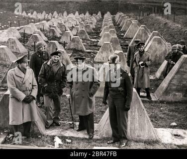 PRIME MINISTER WINSTON CHURCHILL VISITS CAEN, FRANCE, IN JULY 1944 ...