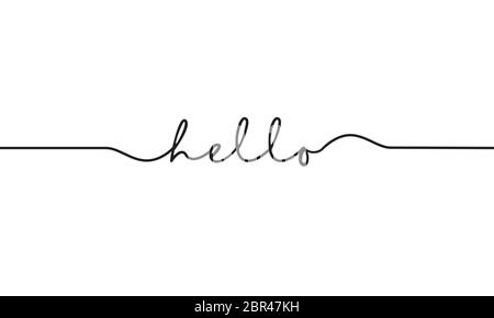 hello word handwritten design vector Stock Vector