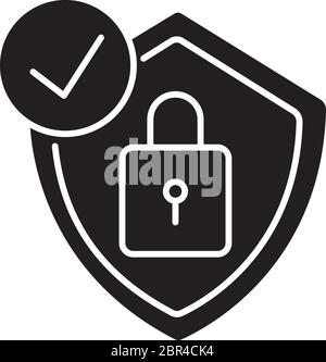 Antivirus black glyph icon Stock Vector