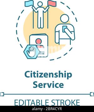 Citizenship service concept icon Stock Vector