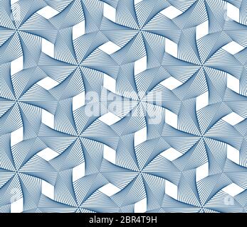 Classic Blue color 2020 web graphic pattern. Vector blue guilloche seamless pattern design Stock Vector