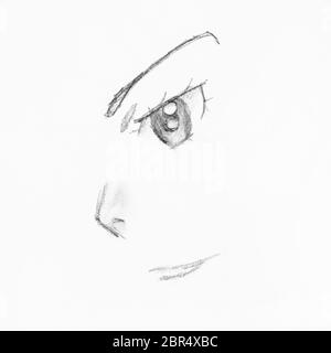 How to Draw Anime Manga Eyes - Side View - AnimeOutline | Drawing tutorial,  Anime drawings tutorials, Side face drawing