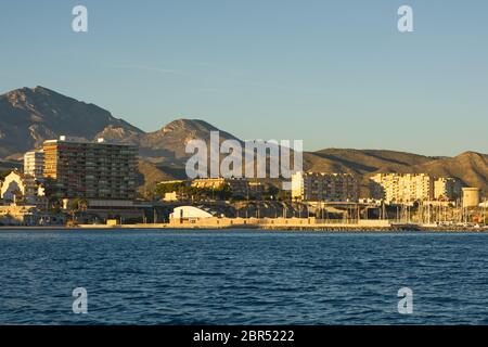 View inland from the sea at El Campello near Alicante, Spain Stock Photo