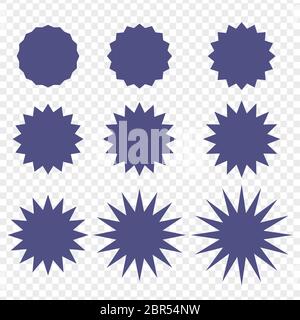 Set of badges - Big set of vector graphic circle frames for design. Circle wave line and wavy zigzag pattern lines. Vector blue outlines, round curvy Stock Vector