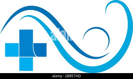 Healty wave logo icon illustration Stock Vector