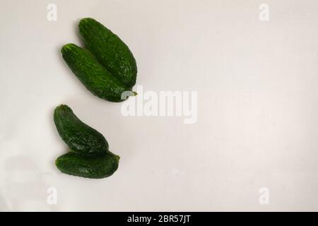 The concept of ugly vegetables and fruits. Stock Photo