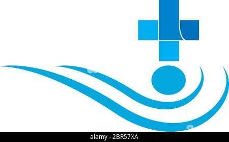 Healty wave logo icon illustration Stock Vector