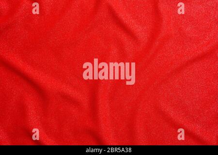 Texture of red luxury expensive fabric. Mockup of designer for making flag on wavy colorful background 2021. Stock Photo