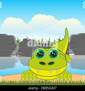 Vector illustration of the cartoon ravenous animal hyena Stock Photo ...