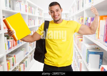Student success successful strong power library people learning Stock Photo