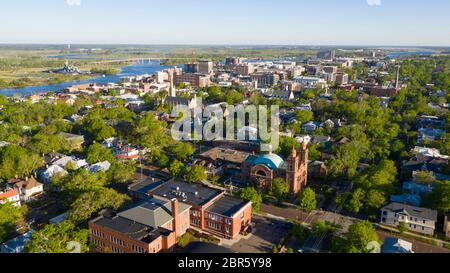 The buildings homes and architecture of the North Carolina city of Wilmington Stock Photo