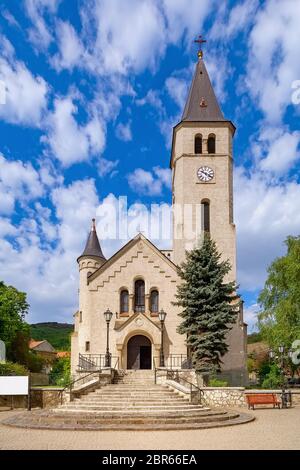 Church in Tokaj, historical town in Borsod-Abauj-Zemplen county, Northern Hungary Stock Photo