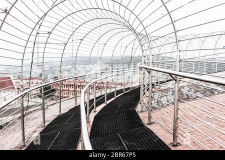 Security Gate at the Entrance. Entrance Gate View of Jawaharlal Nehru Stadium (Shillong), is a football stadium in Shillong, Meghalaya, India. mainly Stock Photo