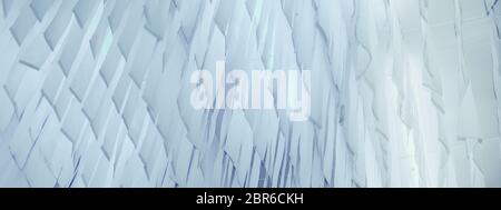 Sample pieces of soft cloth surface leather fabric textile material hanging for dry after cleaning in a factory interior shop or store. White canvas A Stock Photo