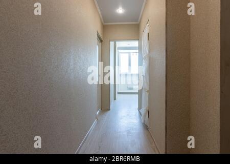 Long corridor in the apartment Stock Photo