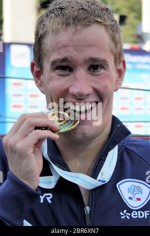 Sebastien Rouault of French in Podium 1500 M NL Men during the Swimming ...