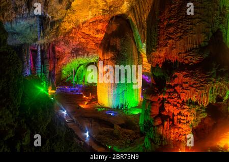 Yellow Dragon Cave, also known as The Wonder of the World's Caves, Zhangjiajie, Hunan, China Stock Photo