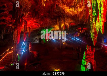 Yellow Dragon Cave, also known as The Wonder of the World's Caves, Zhangjiajie, Hunan, China Stock Photo