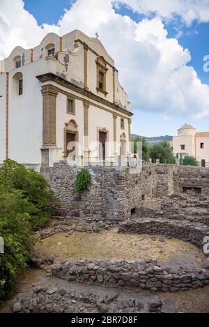 Church of the Immaculate in Lipari, Aeolian Islands, Italy Stock Photo