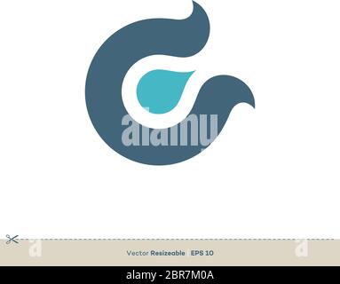 C Letter Vector Icon Logo Template Flat Design Stock Vector