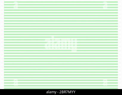 Green continuous stationery aka continuous form paper for printing with dot matrix and line printers with paper feed mechanism Stock Photo