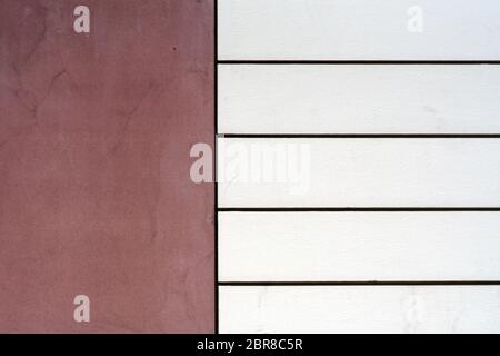 A light beige and brown modern cladding made of sandstone. Stock Photo