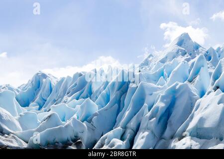 Perito Moreno glacier ice formations detail view, Patagonia, Argentina Stock Photo