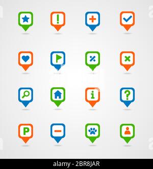Question mark pin map icon. Map pointer. Map markers. Vector ...