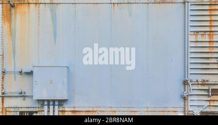 Rusty metal painted background, grunge texture,train surface,Ready for product display montage.. Stock Photo