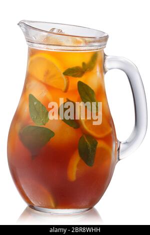 Iced tea in the pitcher Stock Photo - Alamy