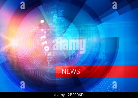 Graphical news studio background with digital binary codes. 3d illustration Stock Photo