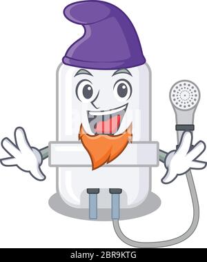 An adorable cartoon design of electric water heater as an Elf fairytale character Stock Vector