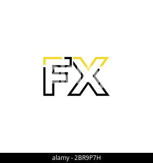 FX logo. F X design. White FX letter. FX letter logo design. Initial letter  FX linked circle uppercase monogram logo. 10761468 Vector Art at Vecteezy