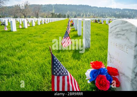 Deadwood, SD, USA - May 30, 2019: The Mount Moriah Cemetery Stock Photo