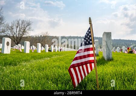 Deadwood, SD, USA - May 30, 2019: The Mount Moriah Cemetery Stock Photo