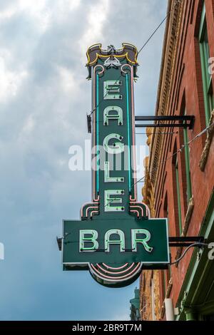 Deadwood, SD, USA - May 30, 2019: The Eagle Bar Stock Photo