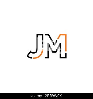 Creative letter JM Logo Design Vector Template. Initial Luxury Letter ...