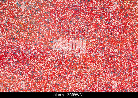 Terrazzo floor red color stone marble  texture for background Stock Photo