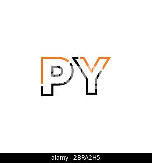 Initial PY logo template with modern frame. Minimalist PY letter logo ...