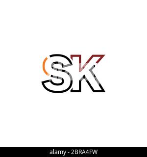 Initial SK letter Logo Design vector Template. Monogram, lettermark SK ...