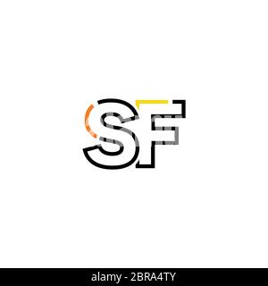 Initial Letter Sf Logo Design Vector Template. Sf Letter Logo Design 