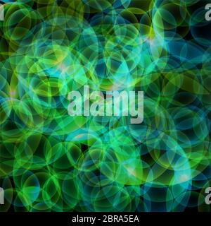 abstract  glowing background with bright circles - green and blue Stock Photo