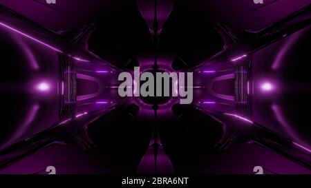 alient style dark space tunnel with glow 3d rendering background,  futuristic modern space ship corridor with lights Stock Photo - Alamy