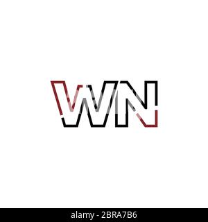 Letter W And N Wn Logo Icon Black Sign Symbol Stock Vector Image Art Alamy